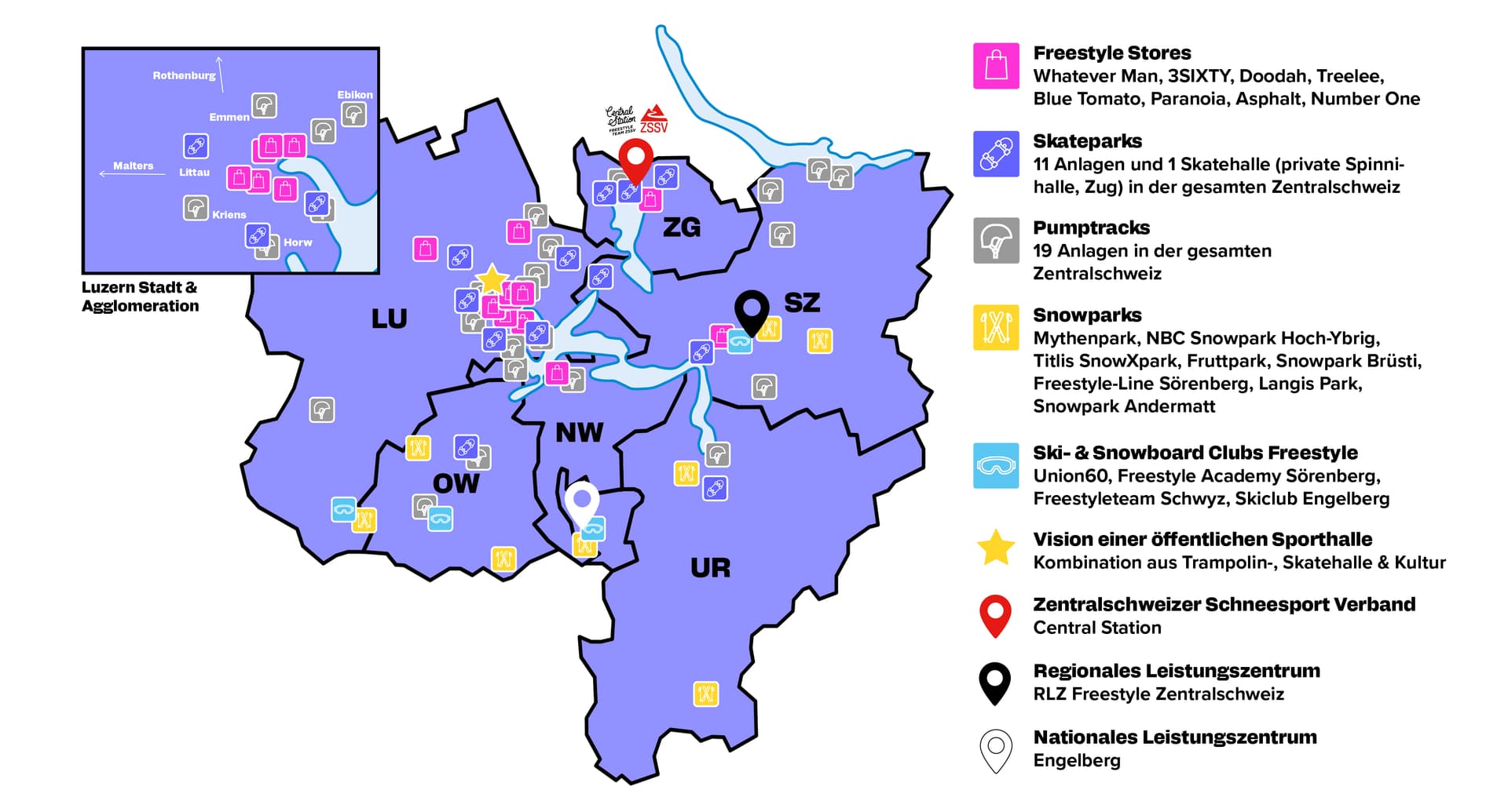 Vision Sporthalle - Freestyle Zentralschweiz Konzeptgrafik