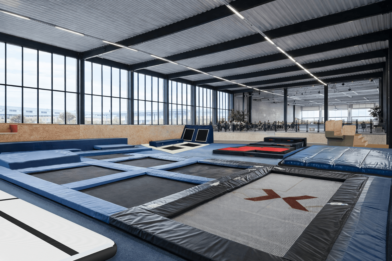 Vision Sporthalle - Trampolinhalle Visualisierung